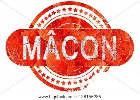 macon, vintage old stamp with rough lines and edges