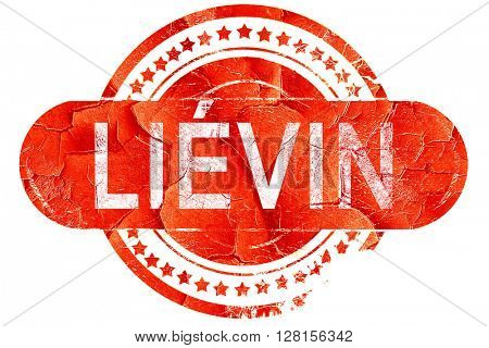 lievin, vintage old stamp with rough lines and edges