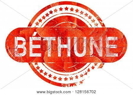 bethune, vintage old stamp with rough lines and edges