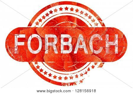 forbach, vintage old stamp with rough lines and edges