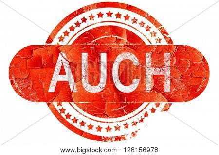 auch, vintage old stamp with rough lines and edges