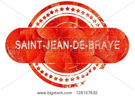 saint-jean-de-braye, vintage old stamp with rough lines and edge