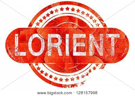 lorient, vintage old stamp with rough lines and edges