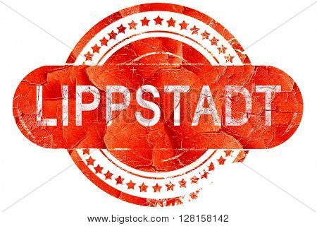 Lippstadt, vintage old stamp with rough lines and edges