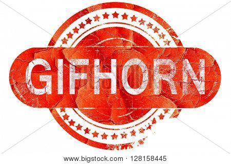 Gifhorn, vintage old stamp with rough lines and edges