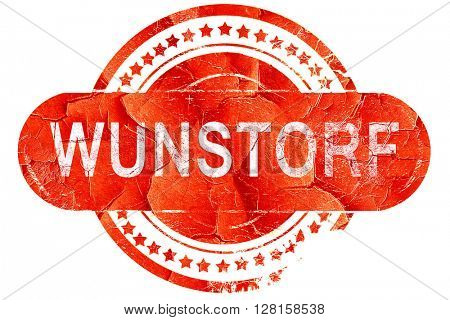 Wunstorf, vintage old stamp with rough lines and edges