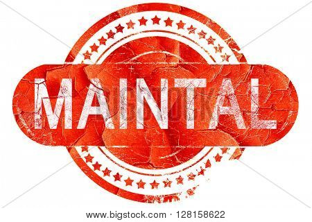 Maintal, vintage old stamp with rough lines and edges