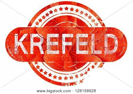 Krefeld, vintage old stamp with rough lines and edges
