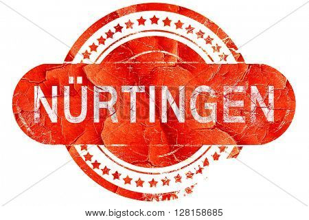Nurtingen, vintage old stamp with rough lines and edges