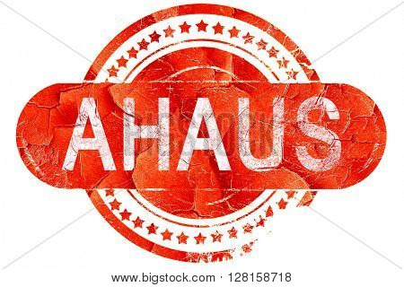 Ahaus, vintage old stamp with rough lines and edges