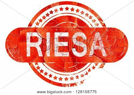 Riesa, vintage old stamp with rough lines and edges