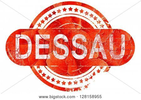dessau, vintage old stamp with rough lines and edges