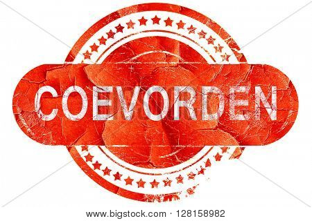 Coevorden, vintage old stamp with rough lines and edges