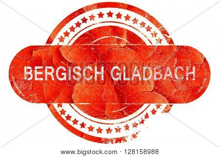 Bergisch gladbach, vintage old stamp with rough lines and edges