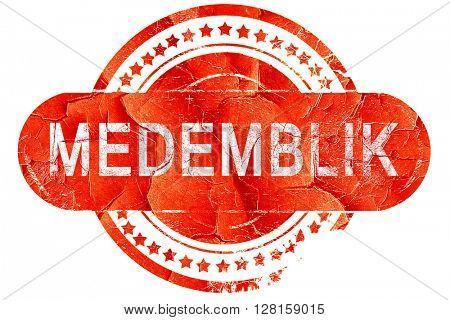 Medemblik, vintage old stamp with rough lines and edges