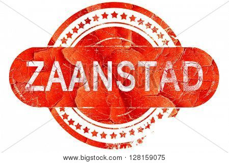 Zaanstad, vintage old stamp with rough lines and edges