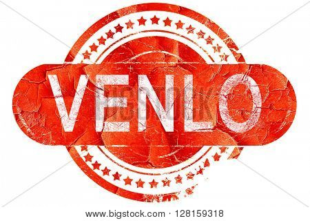 Venlo, vintage old stamp with rough lines and edges
