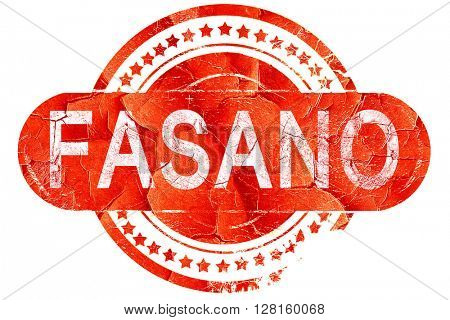 Fasano, vintage old stamp with rough lines and edges
