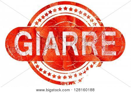 Giarre, vintage old stamp with rough lines and edges