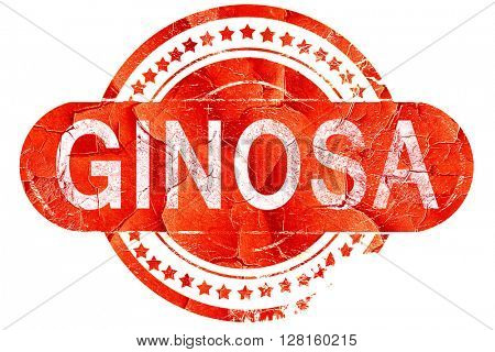 Ginosa, vintage old stamp with rough lines and edges