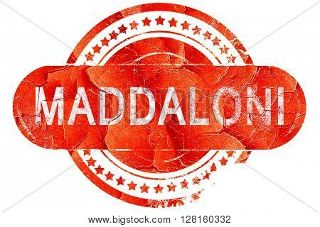 Maddaloni, vintage old stamp with rough lines and edges