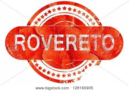 Rovereto, vintage old stamp with rough lines and edges