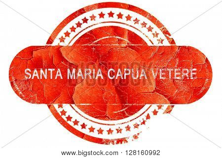 Santa maria capua vetere, vintage old stamp with rough lines and