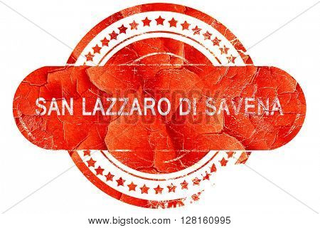 San lazzaro di savena, vintage old stamp with rough lines and ed