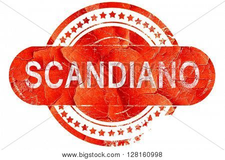 Scandiano, vintage old stamp with rough lines and edges
