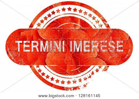 Termini imerese, vintage old stamp with rough lines and edges
