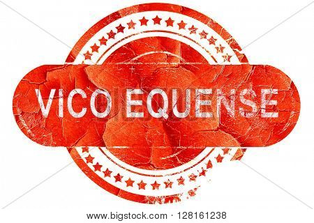 Vivo equense, vintage old stamp with rough lines and edges