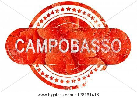 Campobasso, vintage old stamp with rough lines and edges