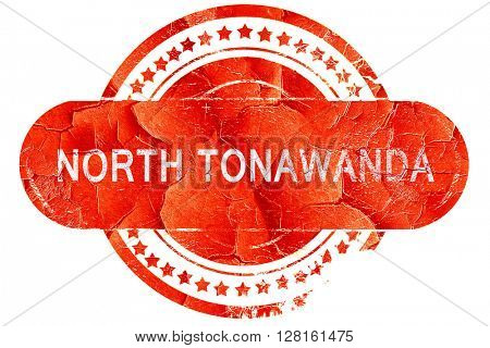 north tonawada, vintage old stamp with rough lines and edges