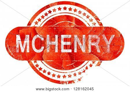 mchenry, vintage old stamp with rough lines and edges