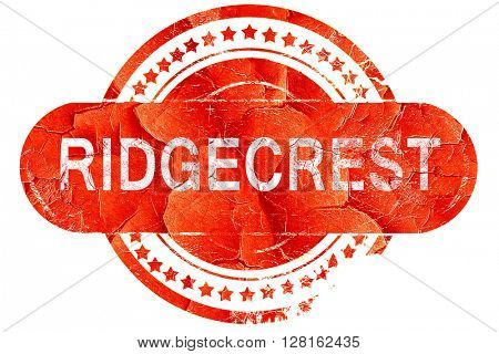 ridgecrest, vintage old stamp with rough lines and edges