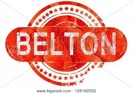 belton, vintage old stamp with rough lines and edges
