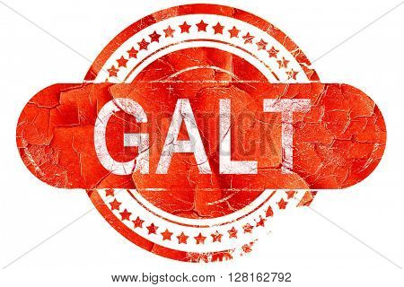 galt, vintage old stamp with rough lines and edges