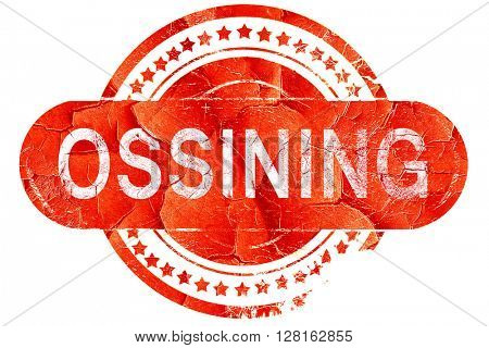 ossining, vintage old stamp with rough lines and edges
