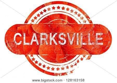 clarksville, vintage old stamp with rough lines and edges