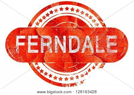 ferndale, vintage old stamp with rough lines and edges