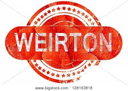 weirton, vintage old stamp with rough lines and edges