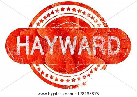 hayward, vintage old stamp with rough lines and edges