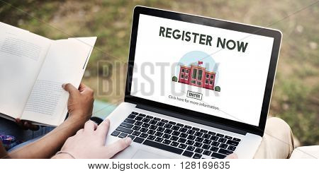 Register Now E-learning Education Website Concept