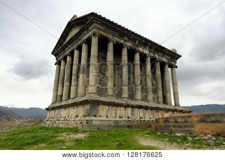 Ancient Garni pagan Temple, the hellenistic temple in  Armenia