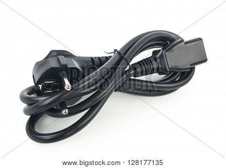 PC power cord: 3-pin receptacle socket