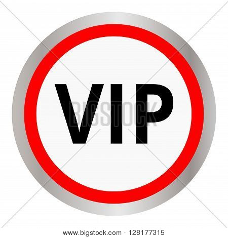 Vip circular icon on white background.  Vector illustration.