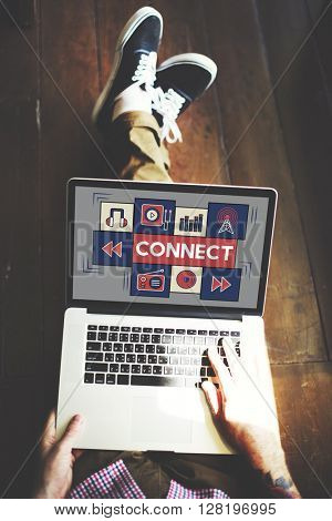 Connect Music Digital Audio Technology Concept