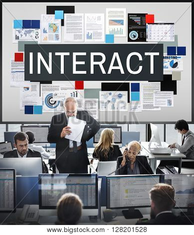 Interact Corporate Future Interacting Interactive Concept
