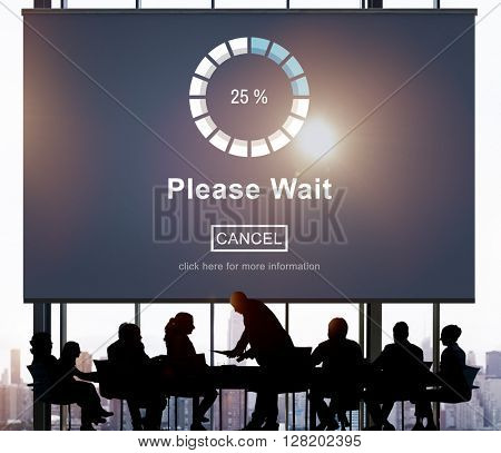 Please Wait Loading Weitng Transfer Anticipation Concept