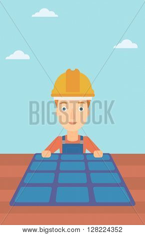 Constructor with solar panel.